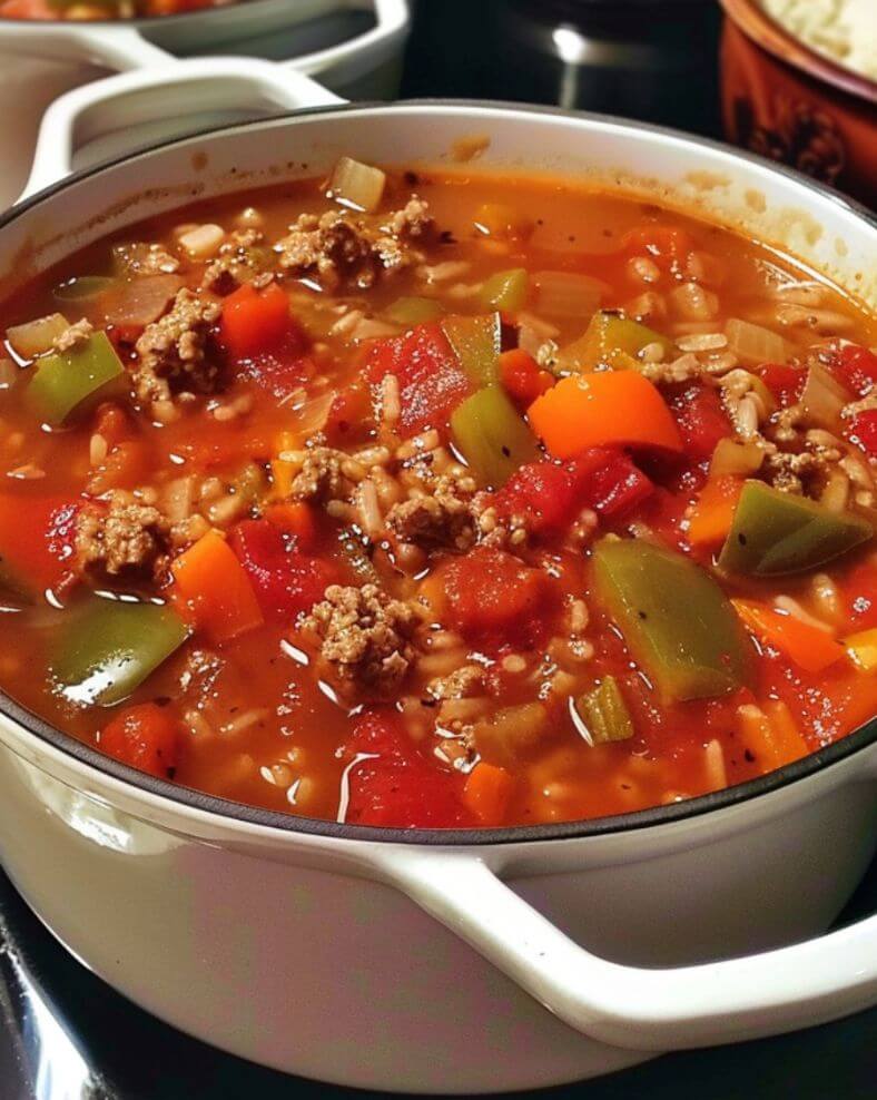 Comforting Stuffed Pepper Soup