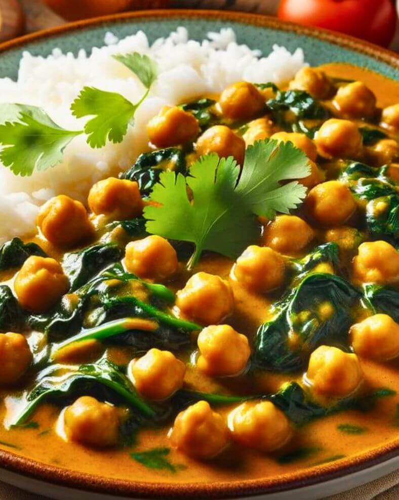 Flavorful Chickpea and Spinach Curry