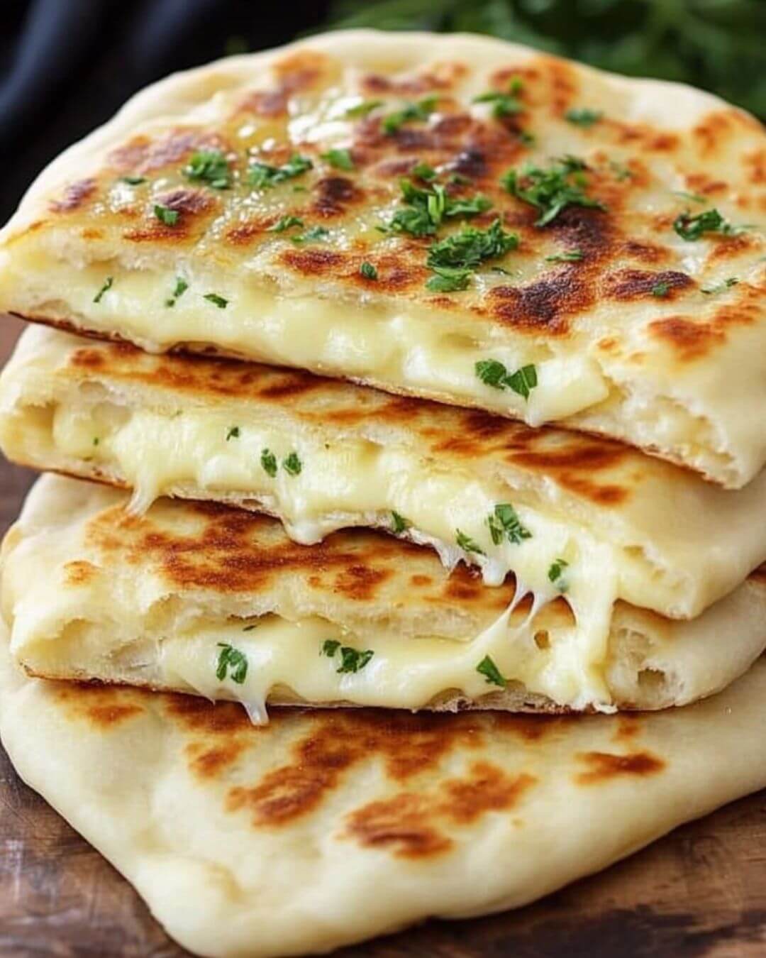 Cheese Stuffed Naan Bread