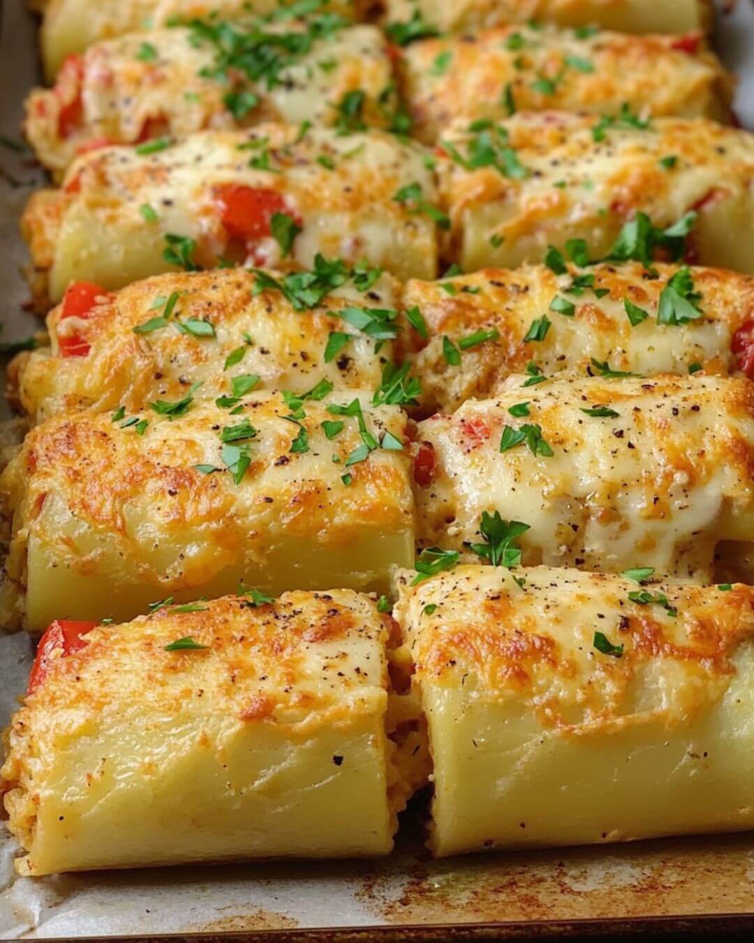 Stuffed Potato Rolls with Chicken and Cheese
