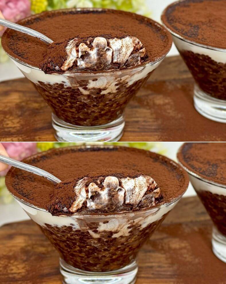 Tiramisu-Inspired Oatmeal Parfait