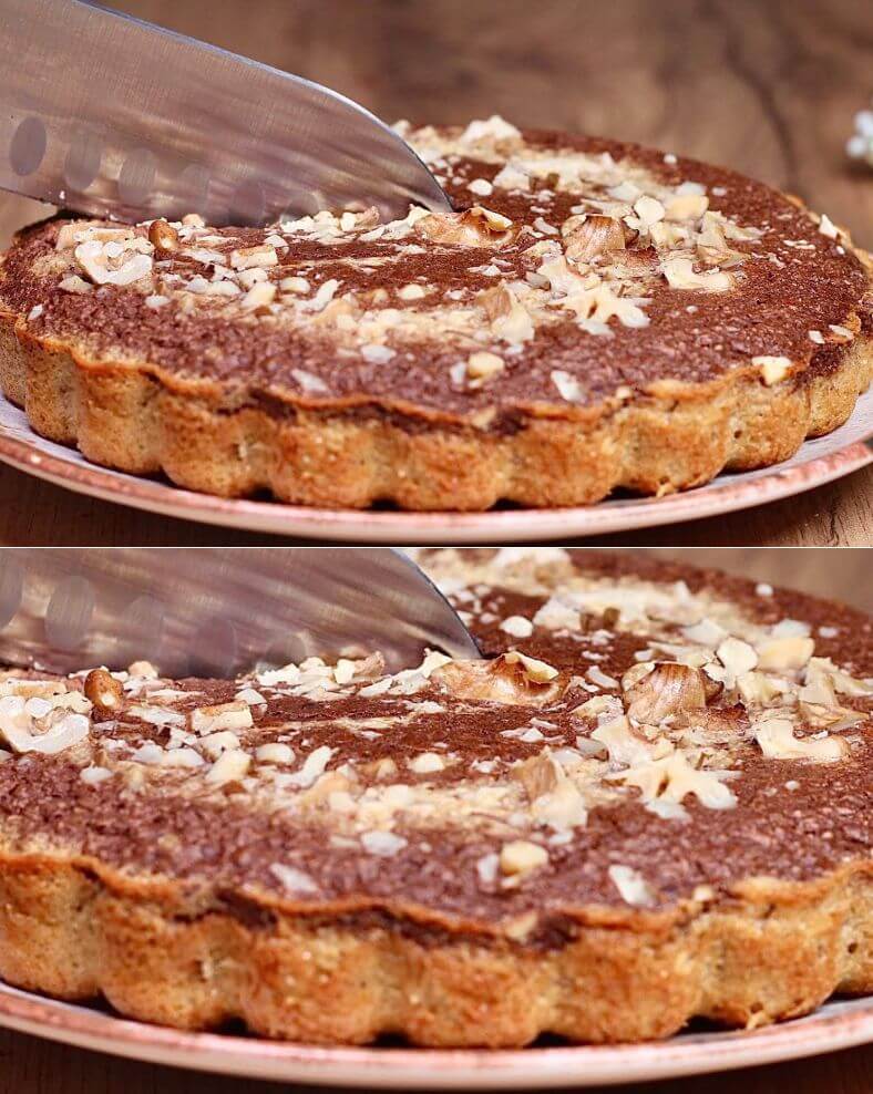 German Oat and Walnut Cake