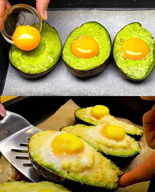 Baked Avocado with Eggs and Cheese: A Delicious and Healthy Dish - Made ...