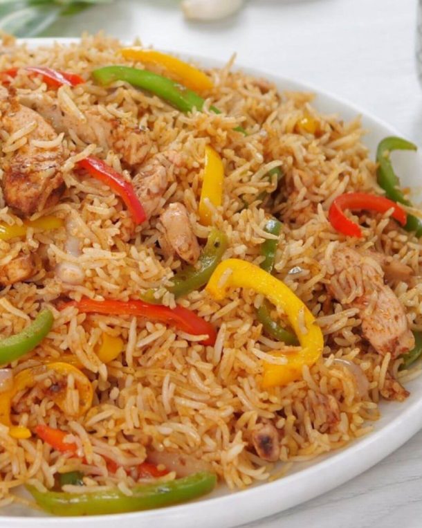Chicken Fajita Rice with Fire Roasted Salsa