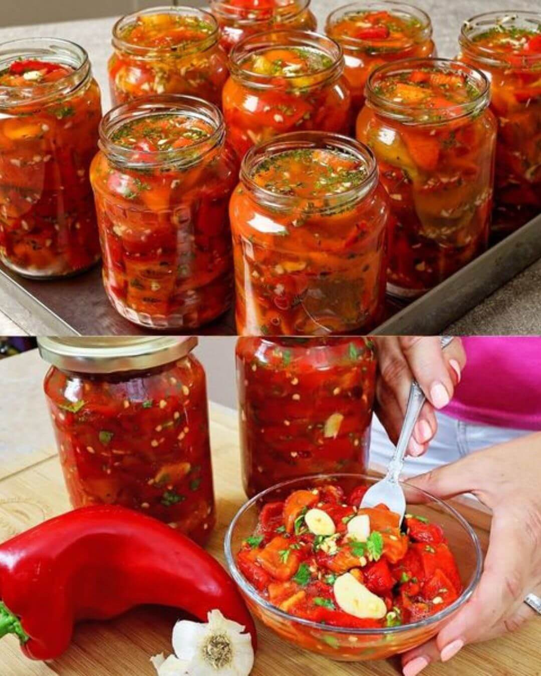 Pickled Peppers with Garlic