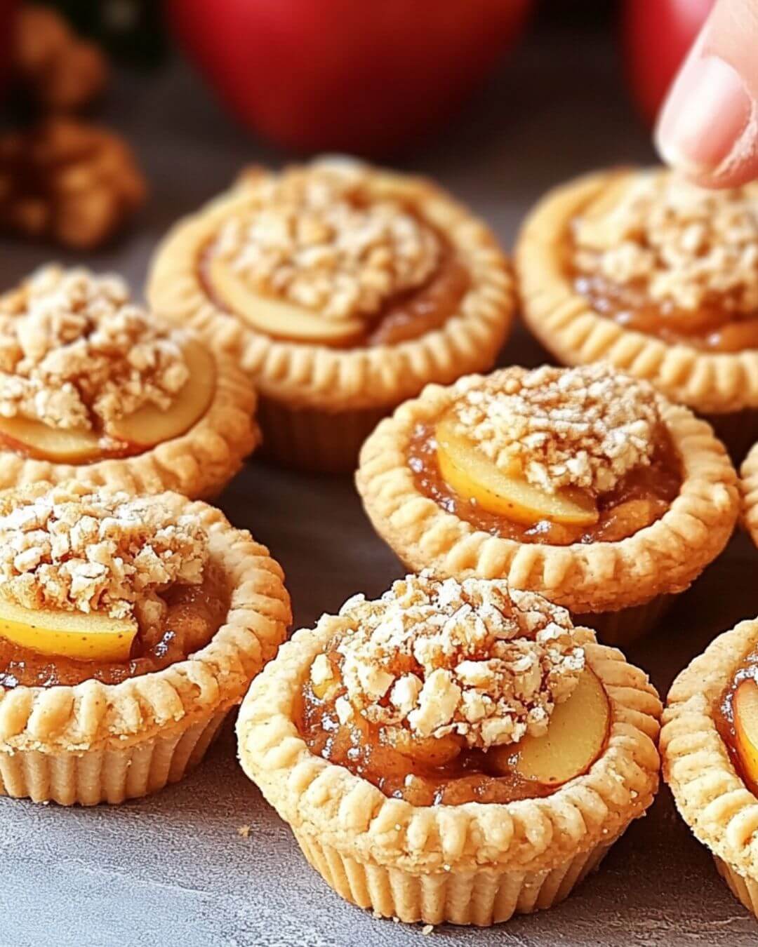 Mini Apple Walnut Tartlets