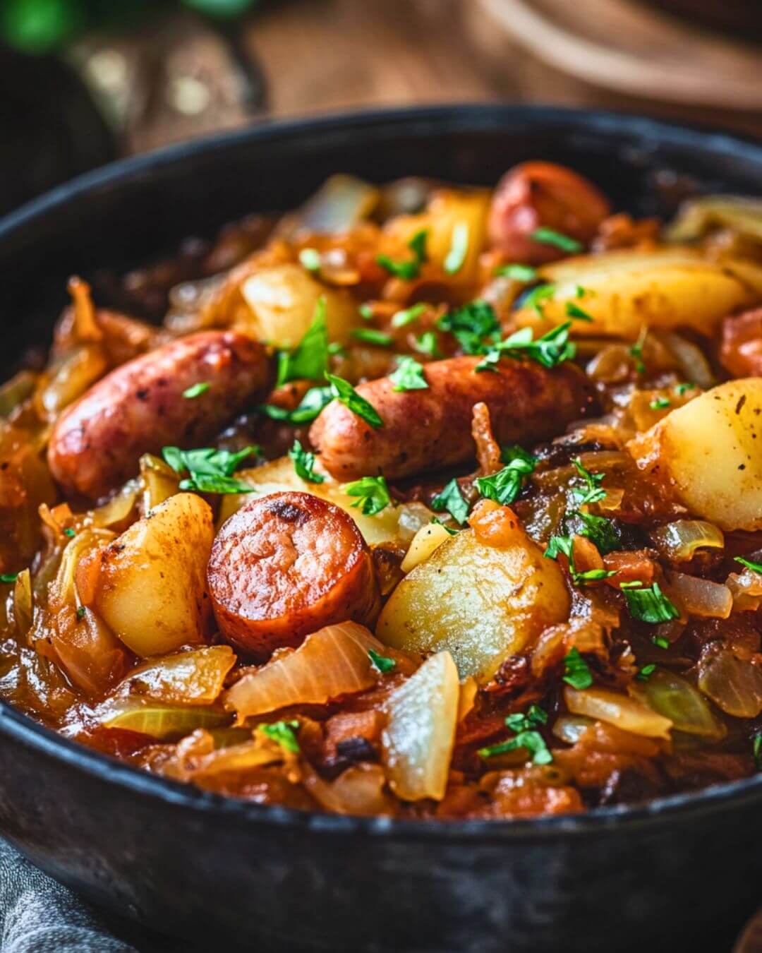 Hearty Cabbage, Sausage, and Potato Stew