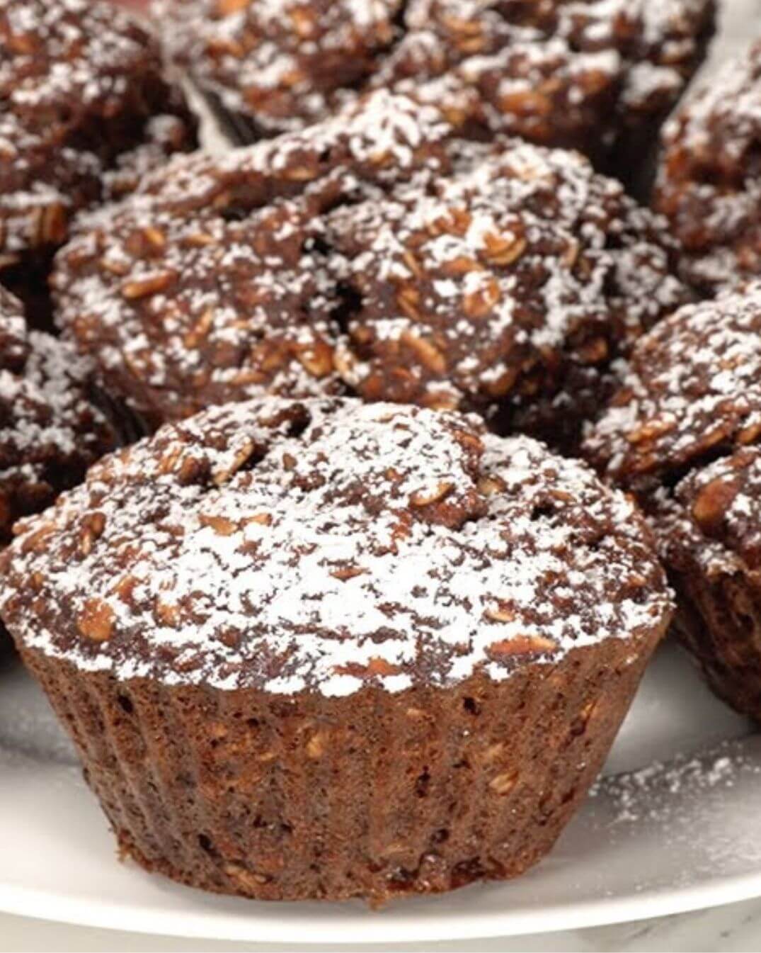 delicious and healthy chocolate oatmeal muffins