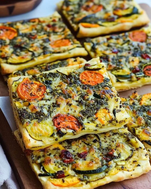 Pesto Vegetable Flatbread Recipe
