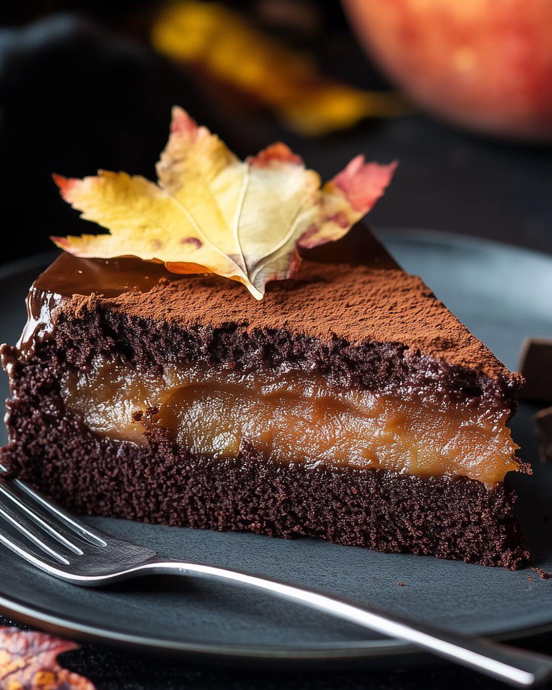 Chocolate Apple Cake with Pumpkin