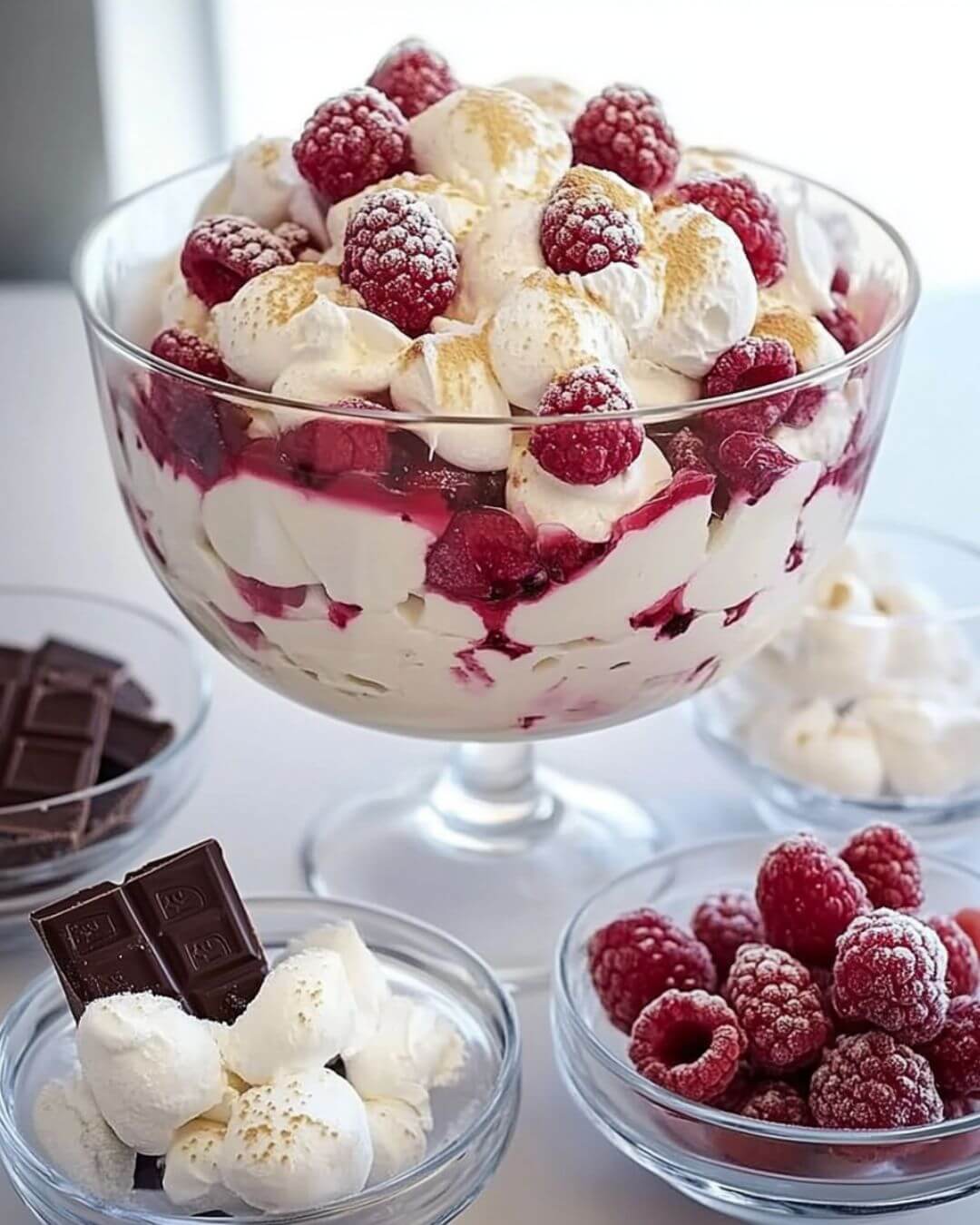 Snow-Dusted Raspberry Mascarpone Delight