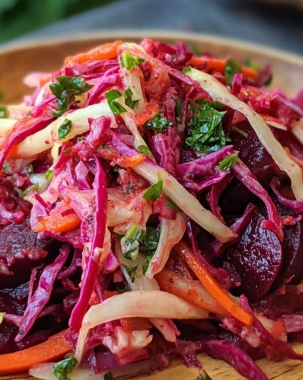 Beetroot, Carrot, and Cabbage Salad