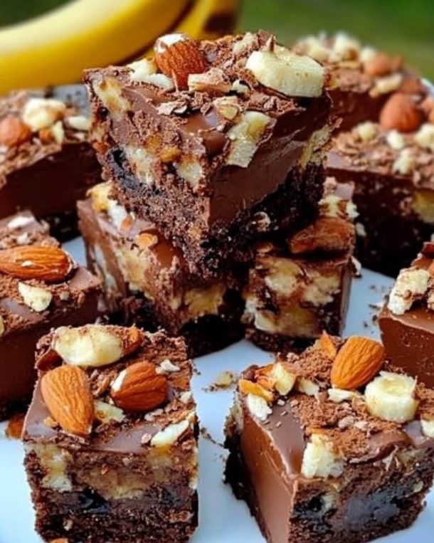 Chocolate-Banana Brownies with Nuts