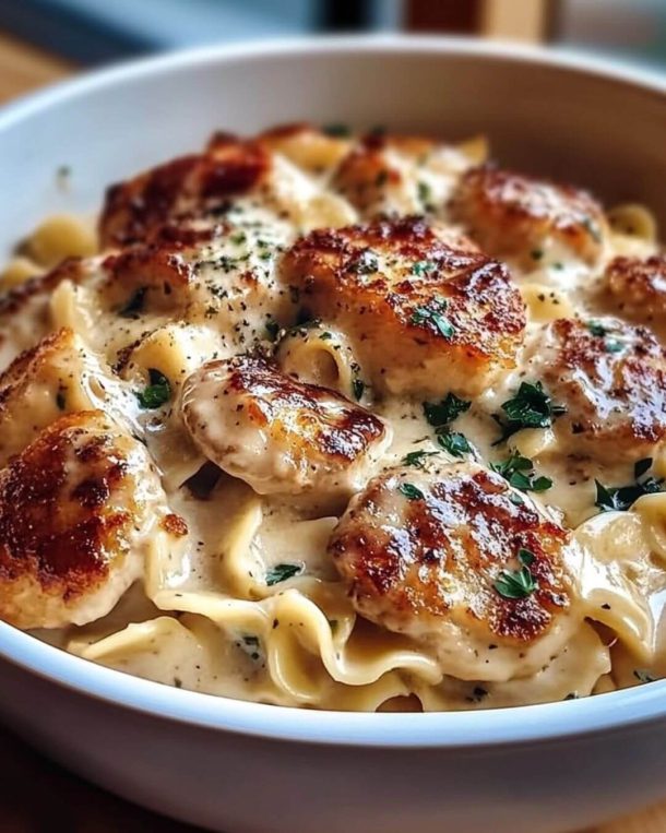 Homestyle Chicken with Buttered Noodles