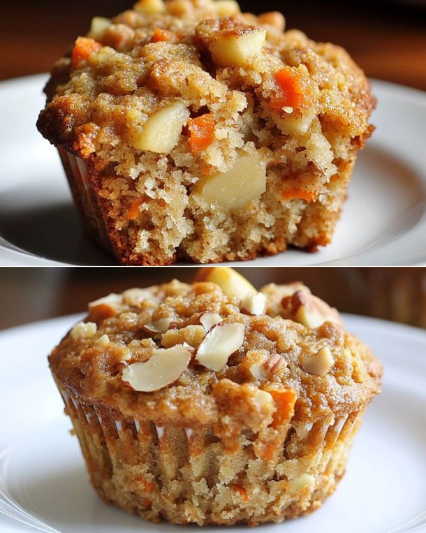 Cardamom-Pear Morning Glory Muffins