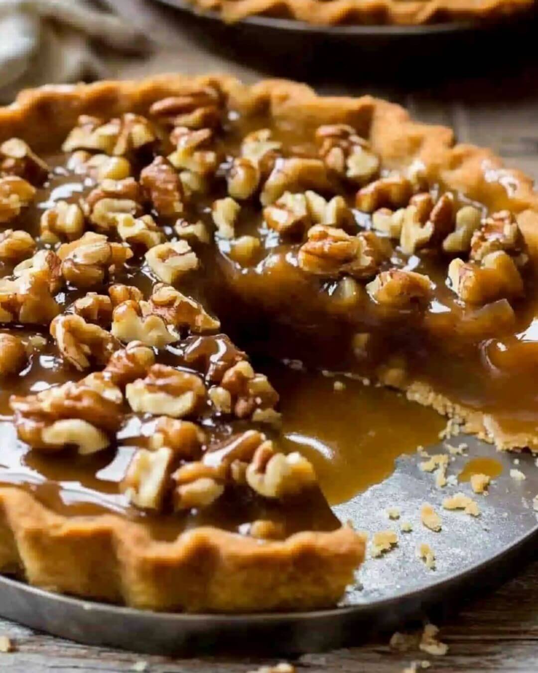 Walnut and Salted Caramel Tart