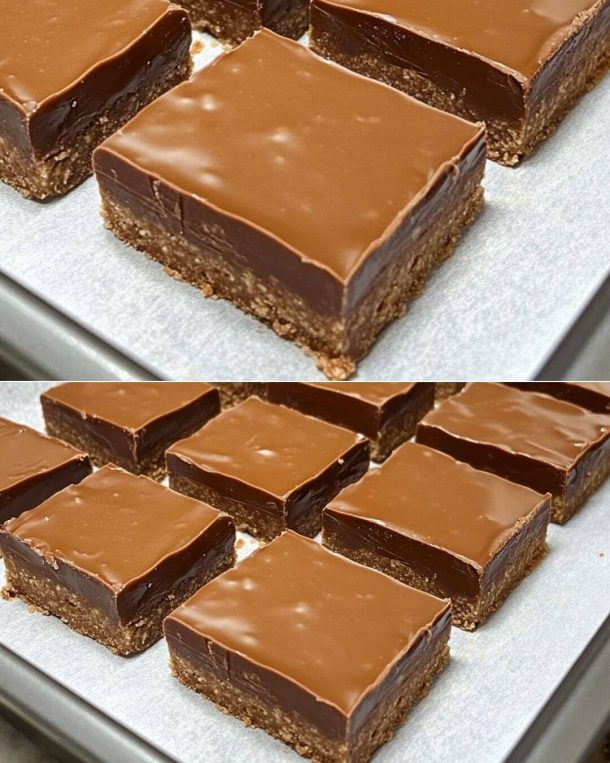 Healthy Chocolate-Topped Almond Butter Protein Bars