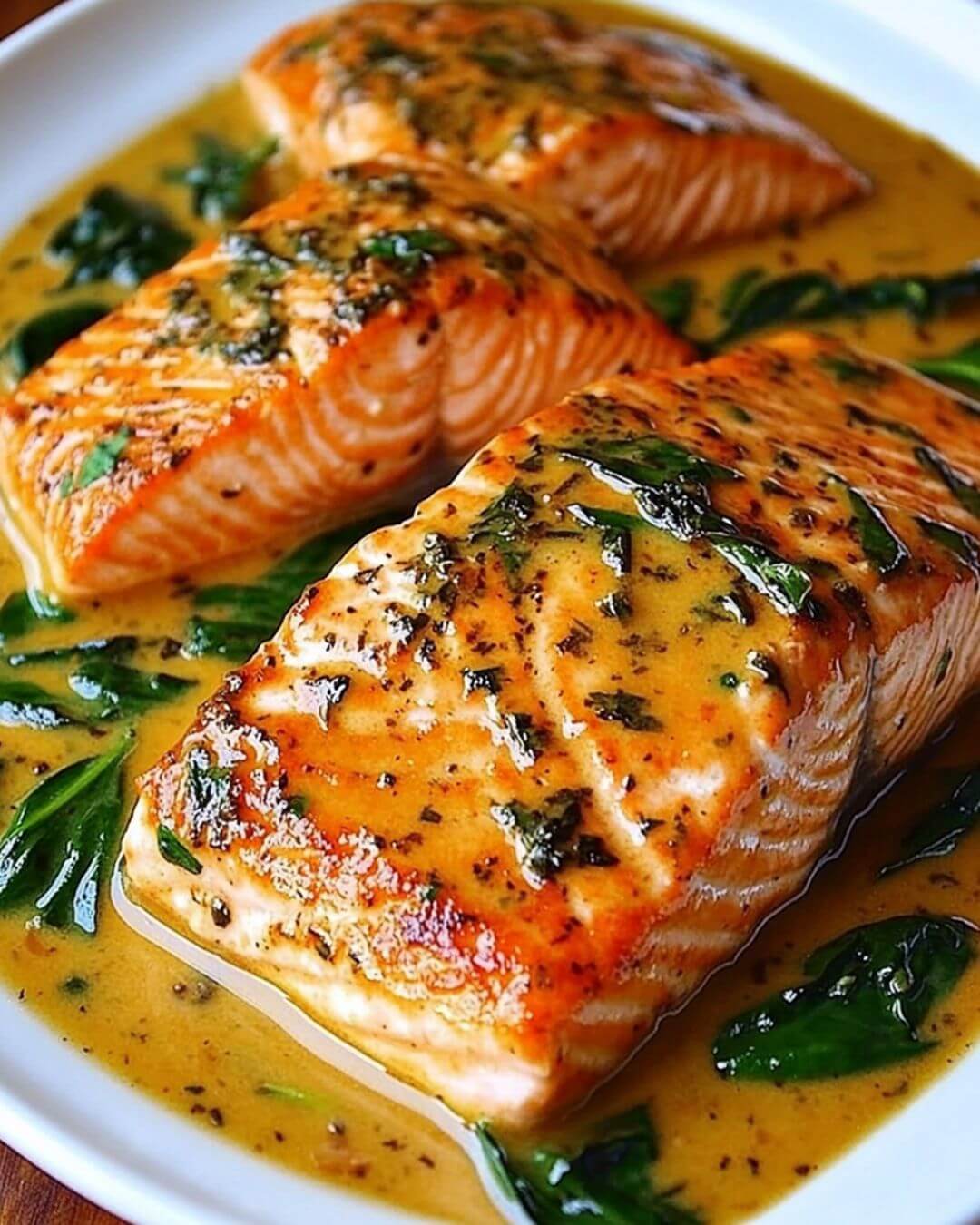 Creamy Tuscan-Style Salmon with Spinach
