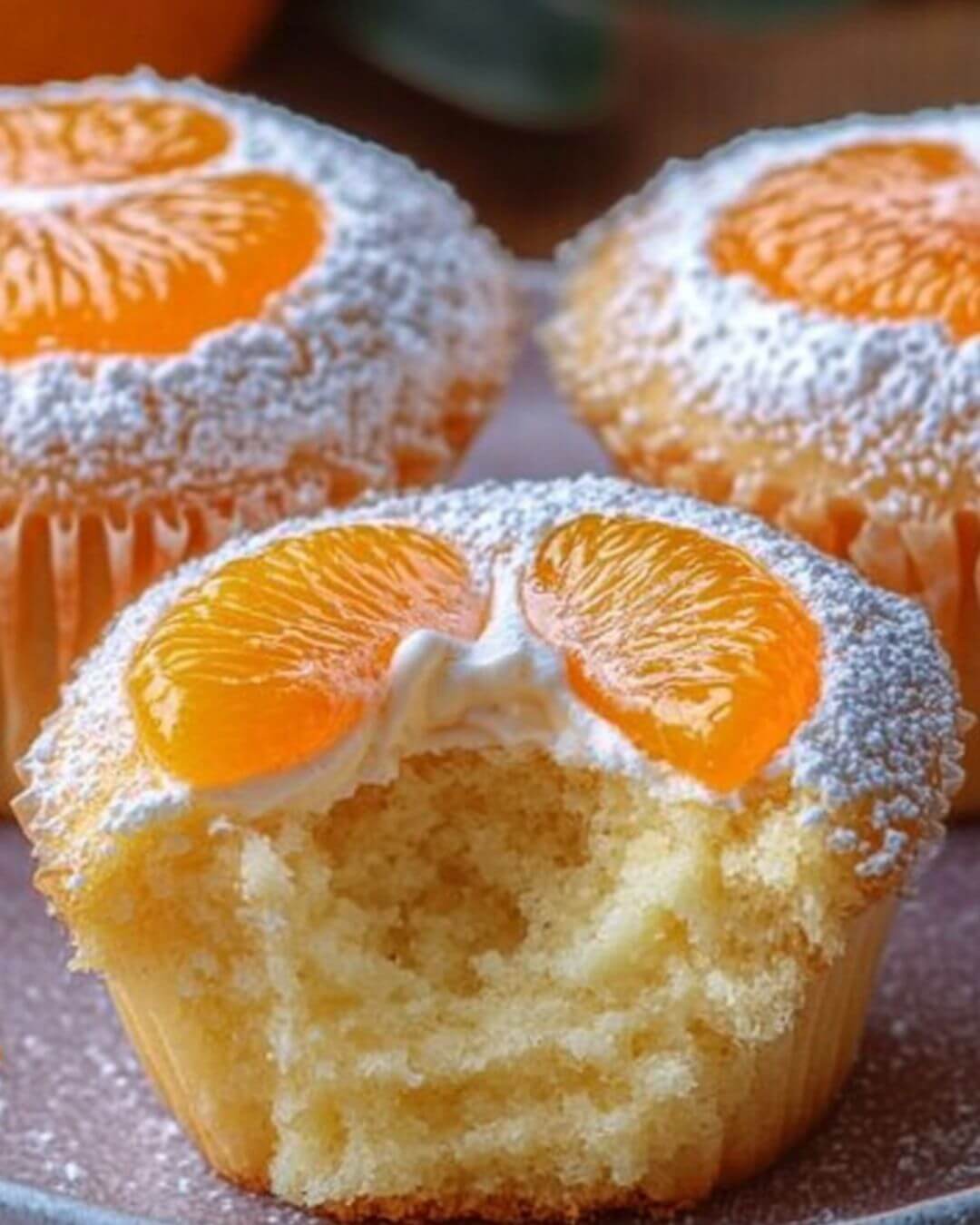 Cheesecake Muffins with Mandarins