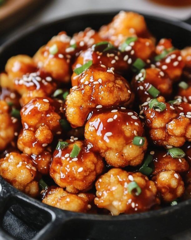 Sweet and Spicy Honey Sriracha Cauliflower