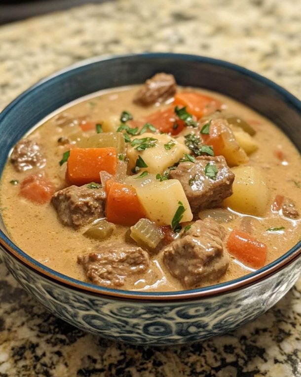 Creamy Beef and Vegetable Soup