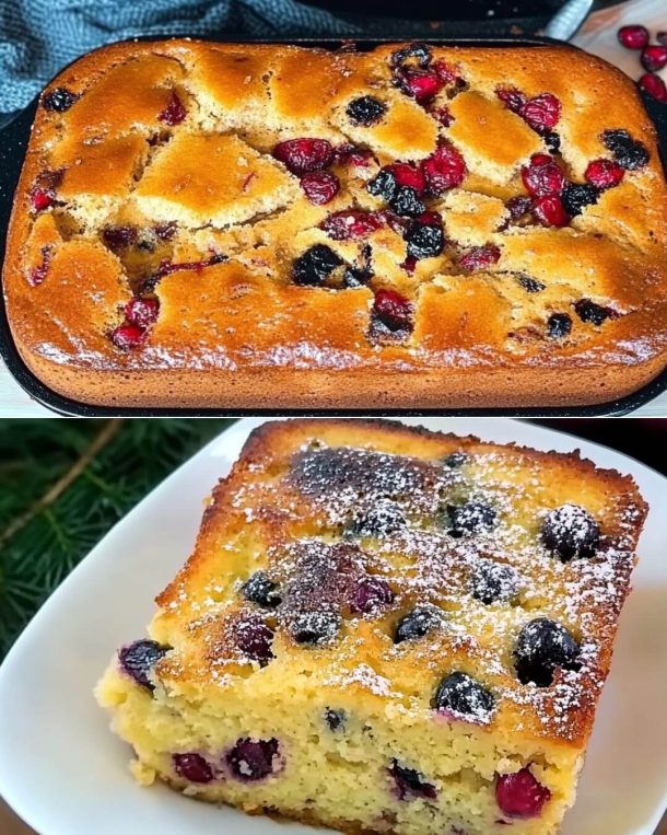 Fluffy Mixed Berry Yogurt Cake