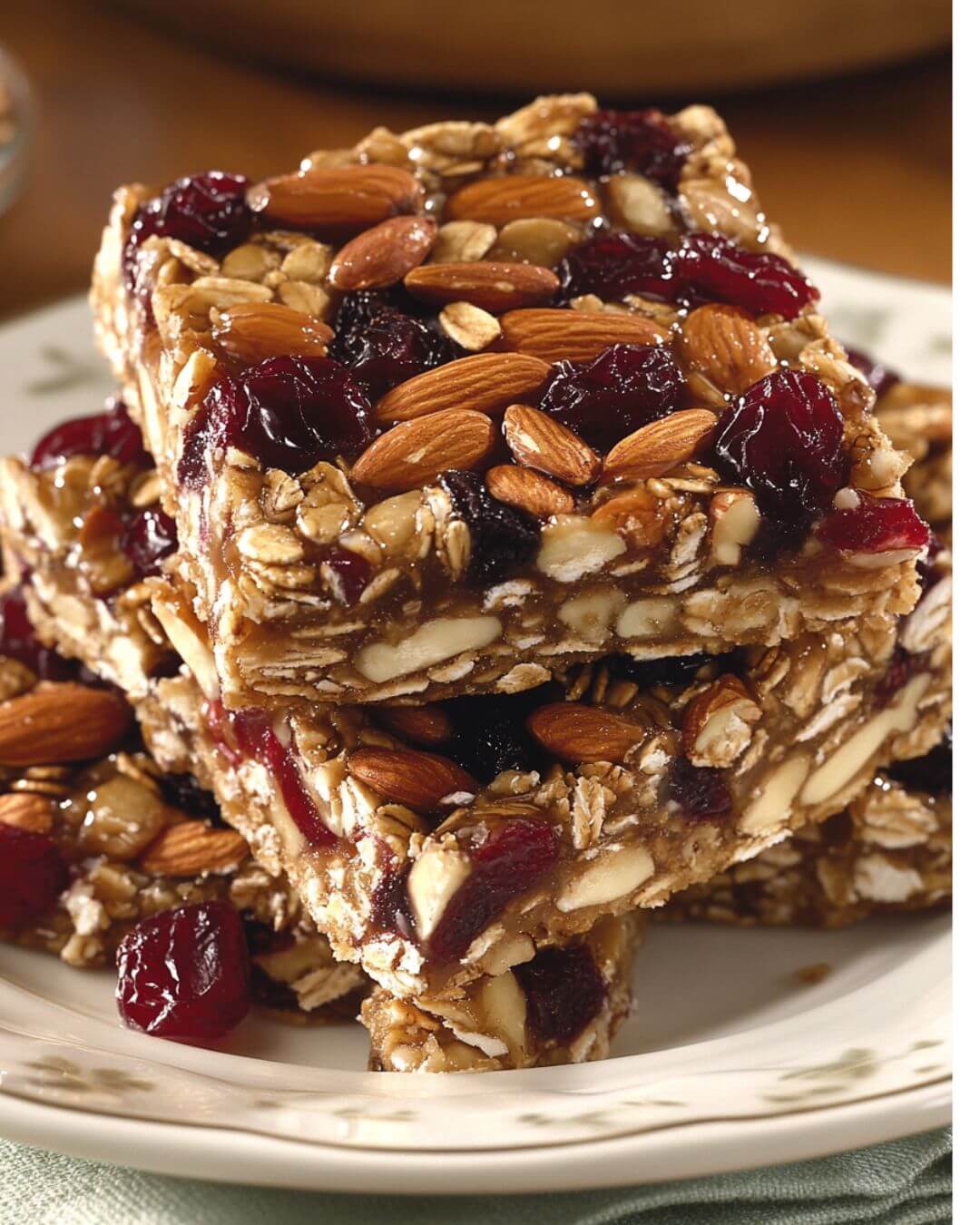 Omega-Rich Cherry Almond Trail Mix Bars