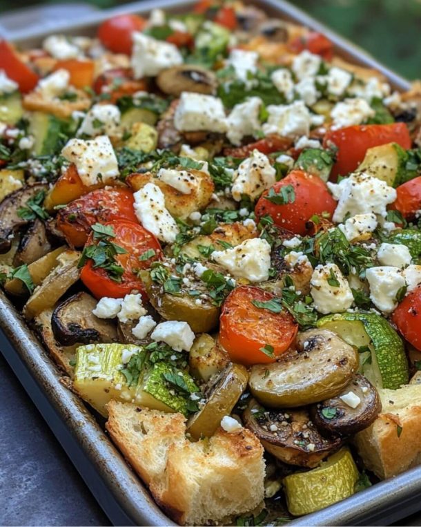 Mediterranean Vegetable and Feta Strata