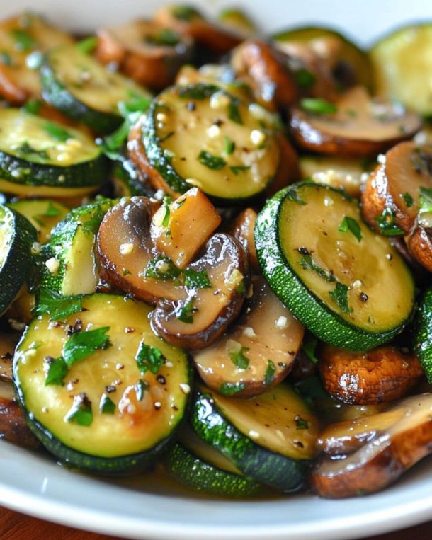 Perfect Garlic Butter Zucchini & Mushrooms