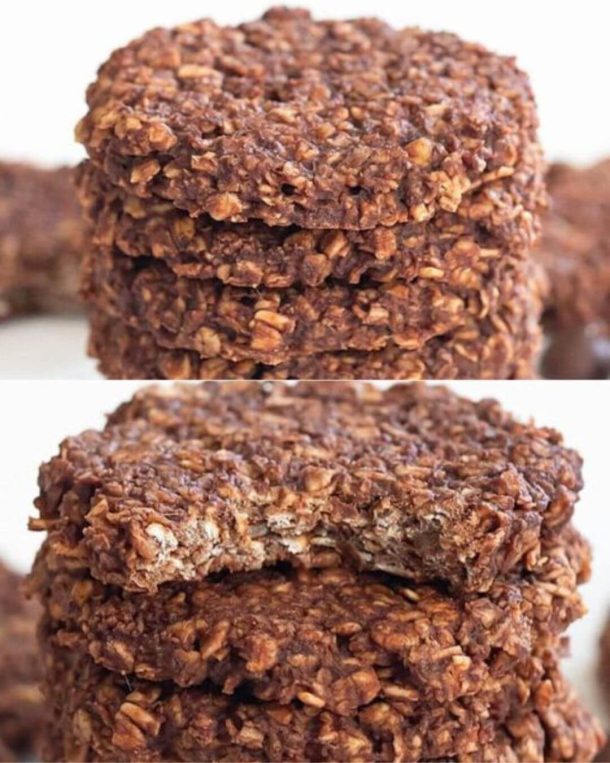 3-Ingredient Chocolate Oatmeal Cookies
