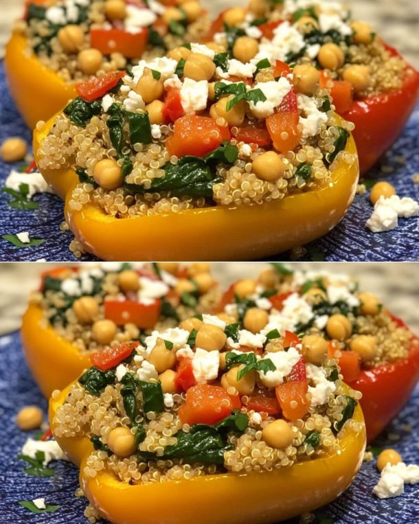 Mediterranean Quinoa-Stuffed Bell Peppers