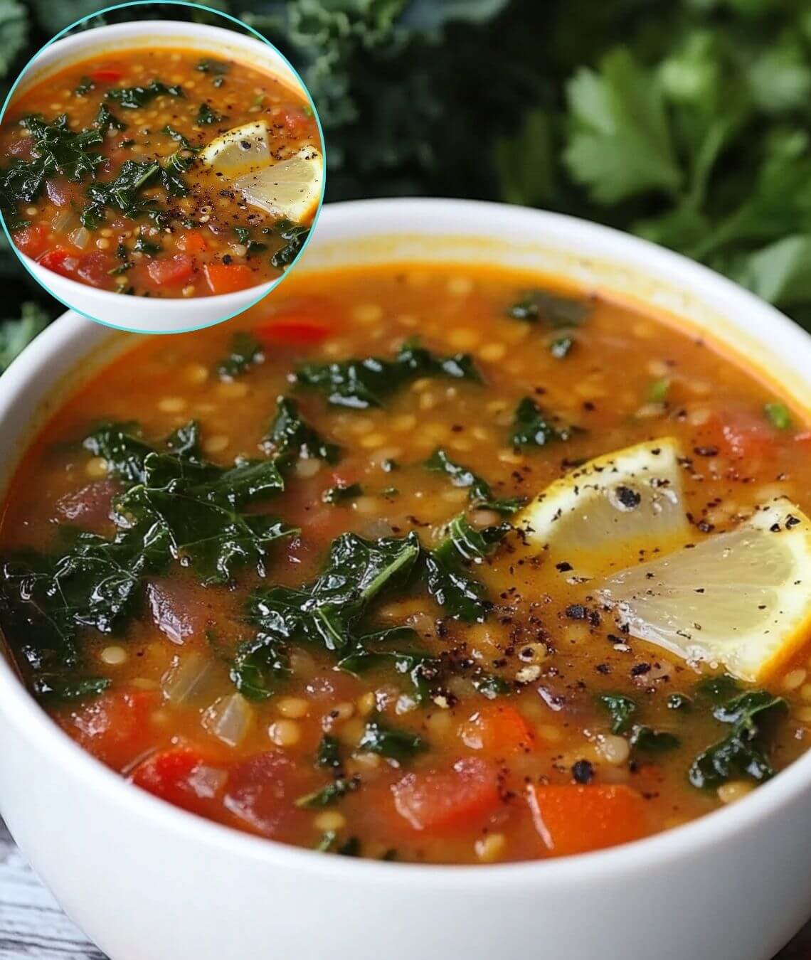 Spicy Lentil and Kale Detox Soup