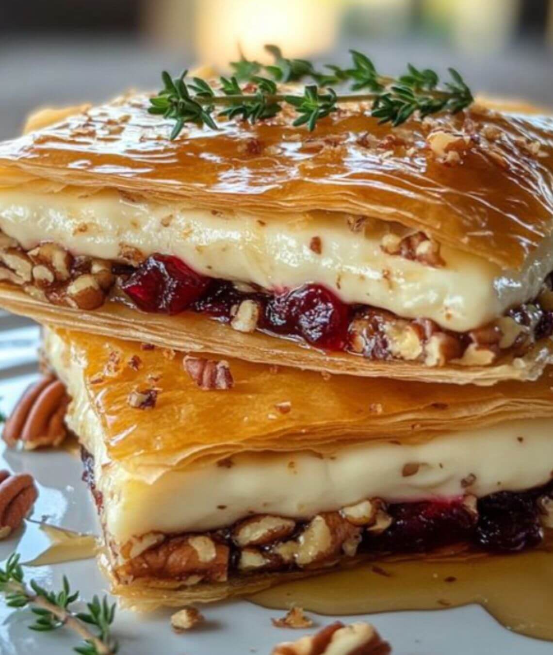 Elegant Layered Phyllo Pastry with Brie