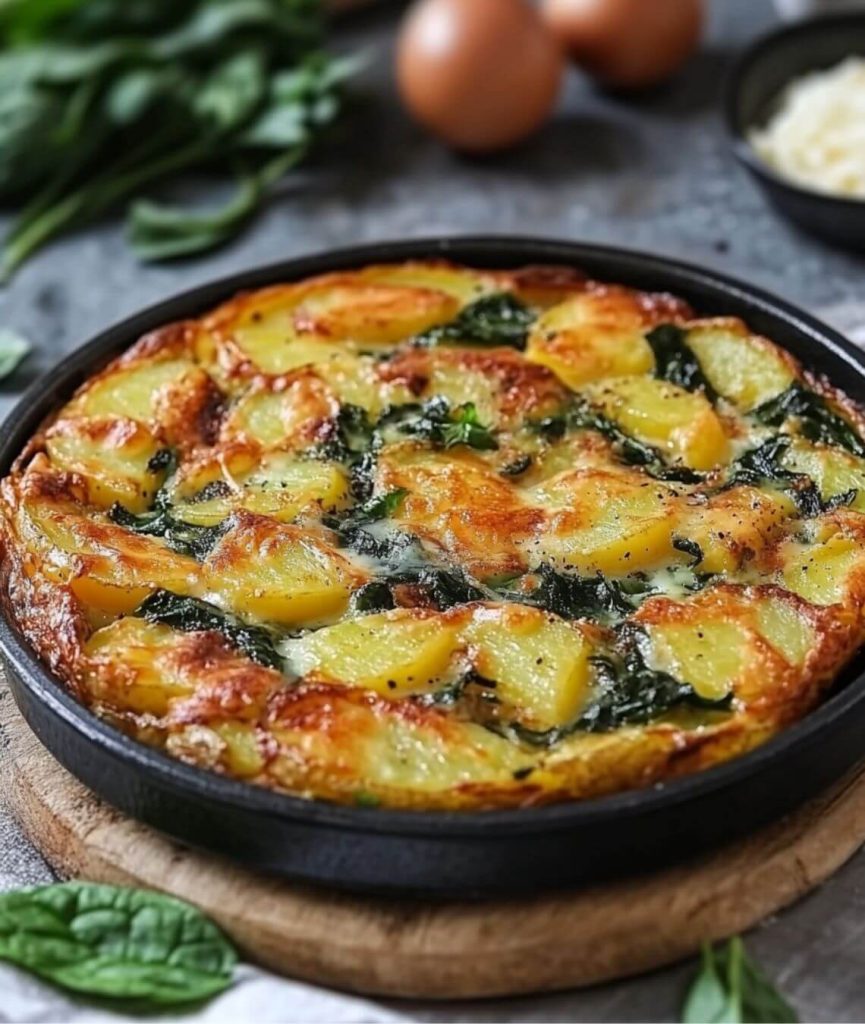 Spanish Potato and Spinach Frittata: A Rustic Delight from the Heart of ...