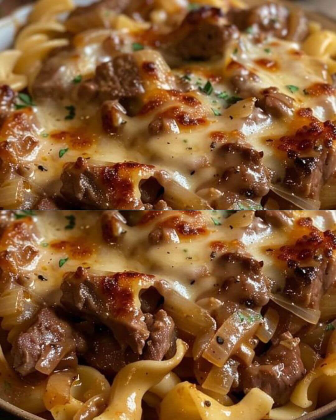Hearty French Onion Beef and Noodles