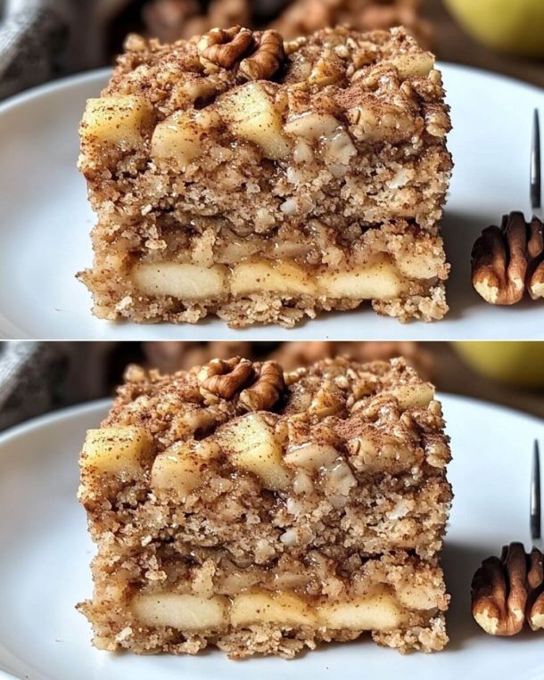 Apple Walnut Oat Breakfast Bars