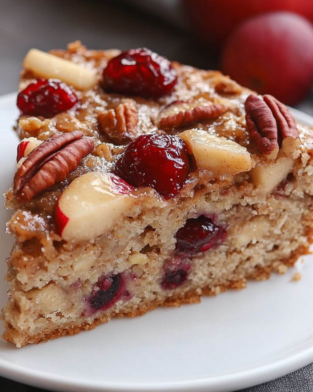 Cranberry-Apple Protein Breakfast Cake