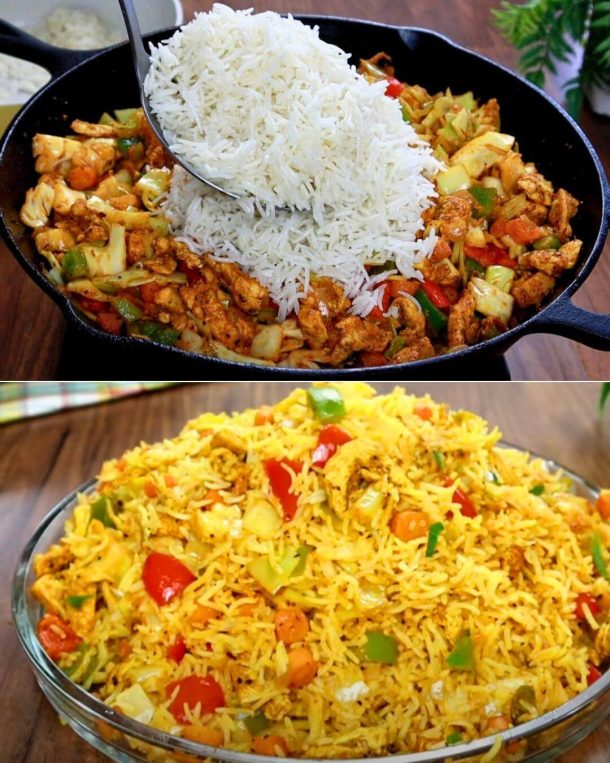 Aromatic Asian-Inspired Chicken and Rice Stir-Fry