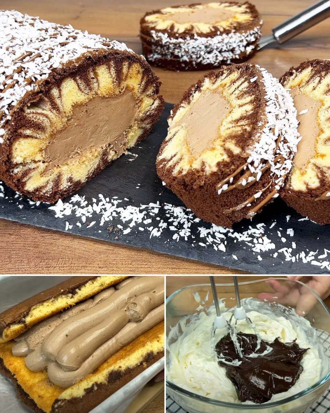Luxurious Christmas Chocolate Roll Cake