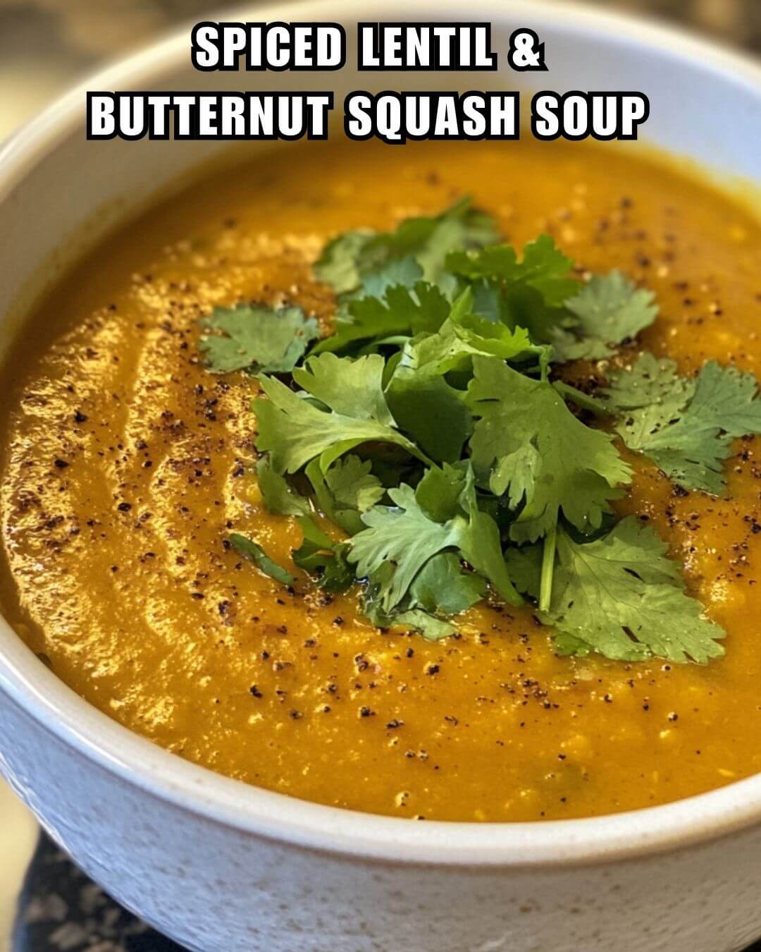 Creamy Spiced Lentil & Butternut Squash Soup: A Nourishing Middle Eastern-Inspired Bowl
