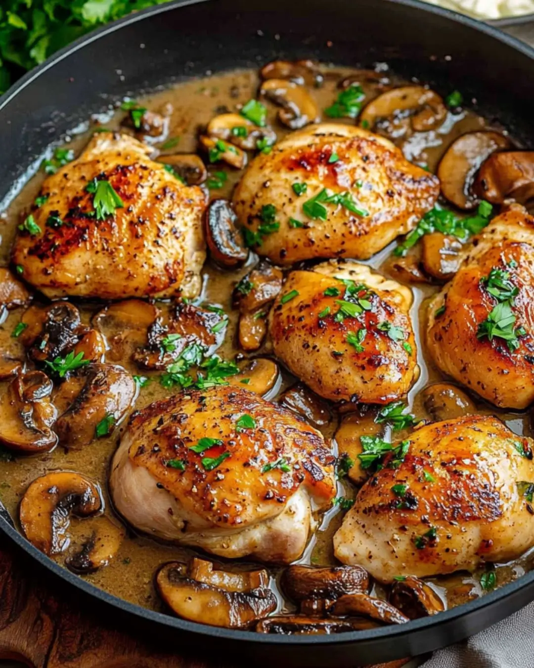 Chicken in Creamy Balsamic Mushroom Sauce
