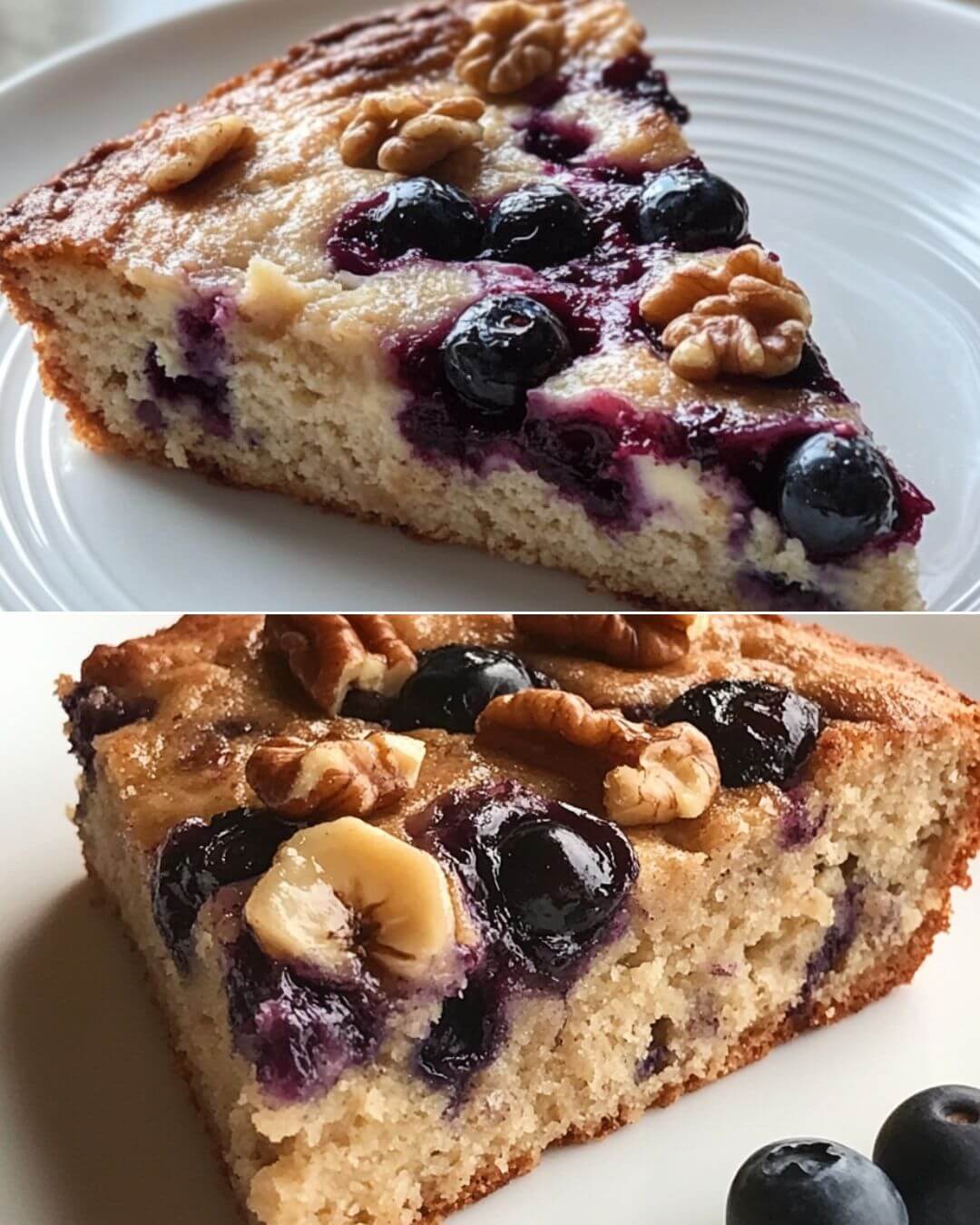 Banana-Blueberry Cottage Cheese Breakfast Cake