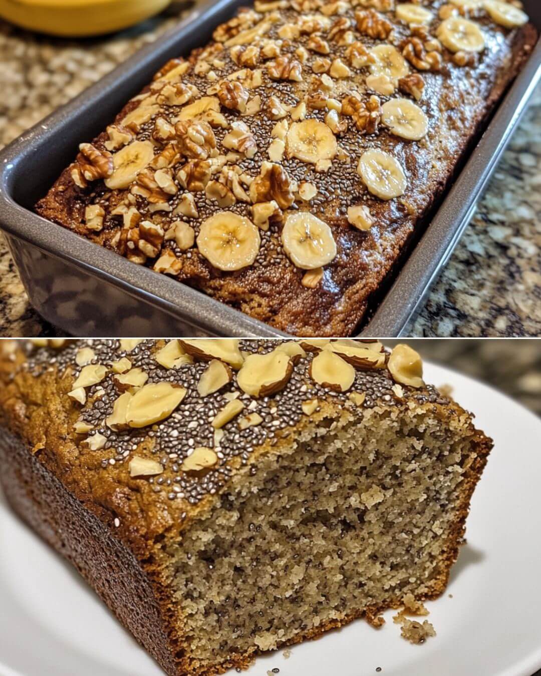 Wholesome Banana Nut Breakfast Bread with Chia Seeds
