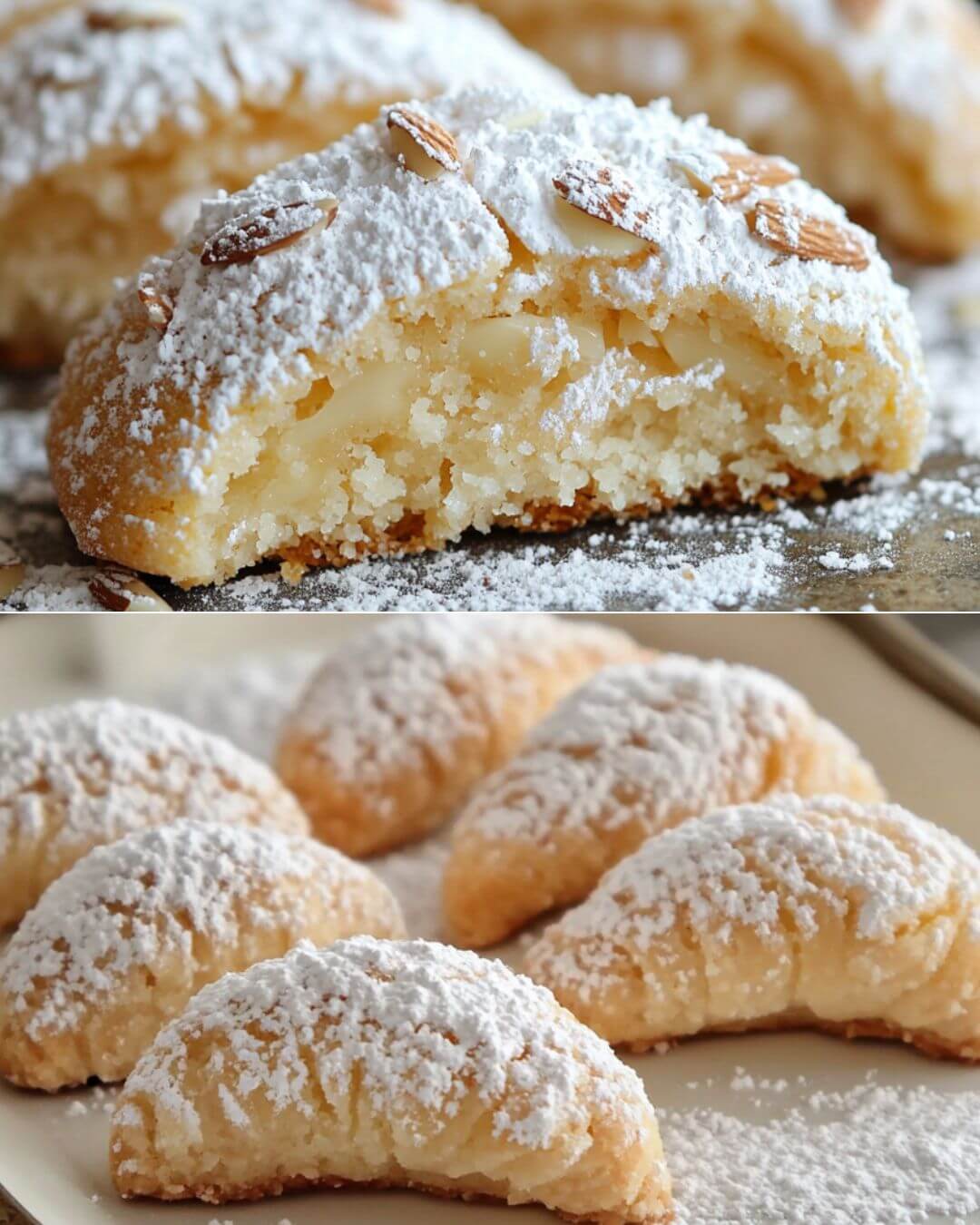 Almond Macaroon Crescents