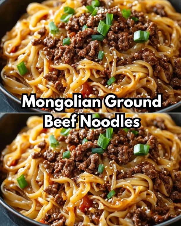 Mongolian Ground Beef Noodles