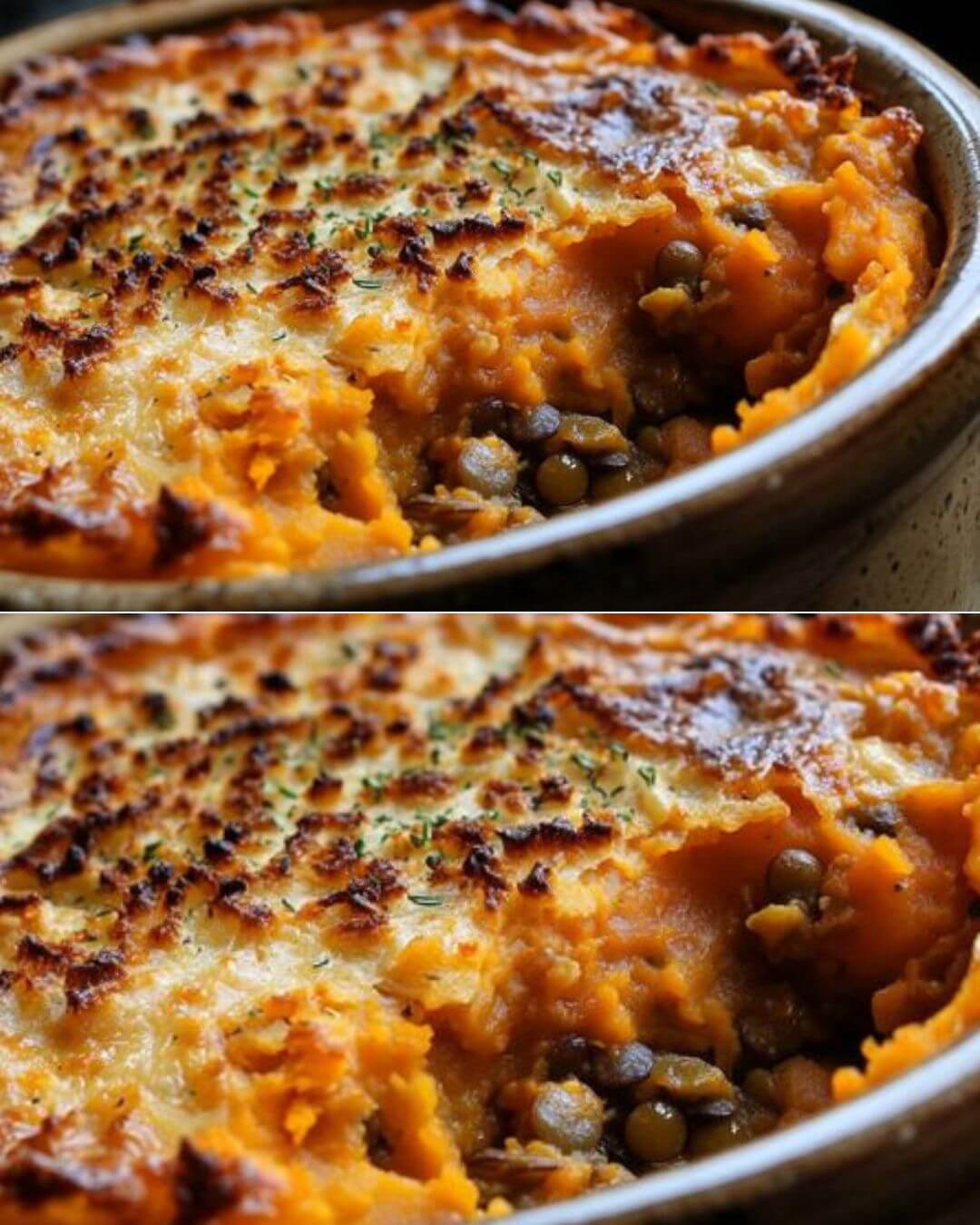 Comforting Lentil and Sweet Potato Shepherd's Pie