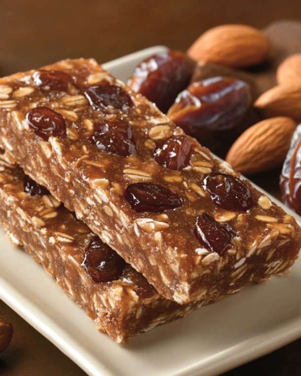 Oatmeal Date Energy Bars with Aromatic Cardamom