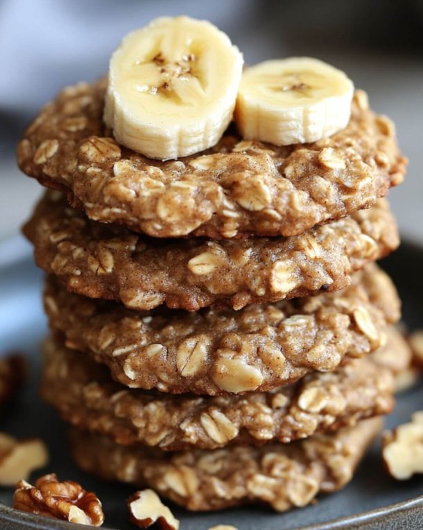 Healthy Peanut Butter Banana Energy Cookies