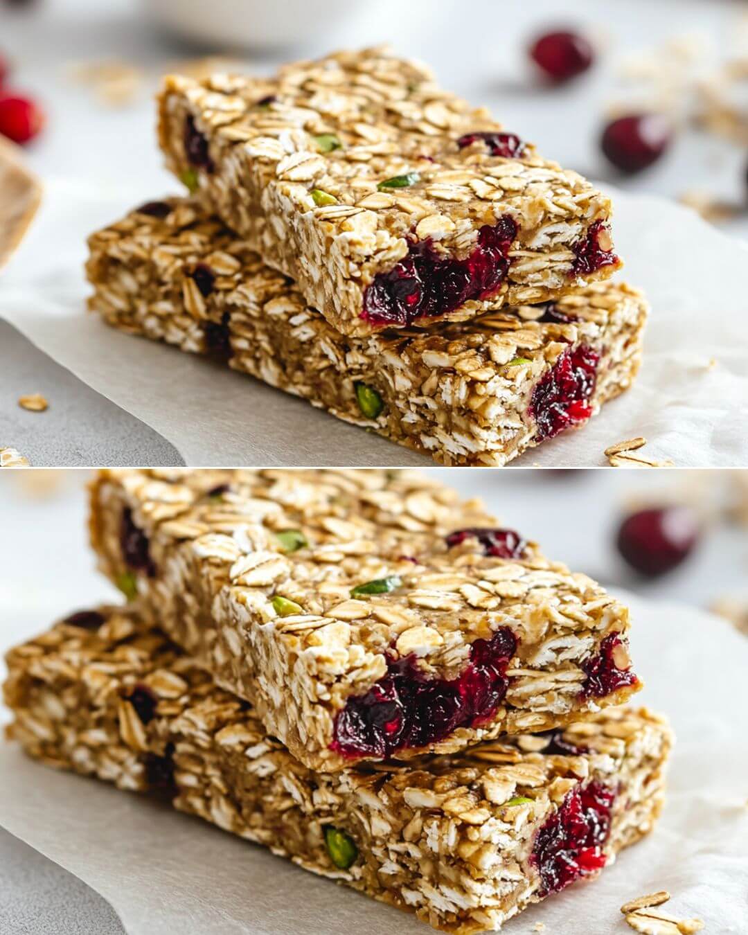 Vibrant Cranberry Pistachio Energy Bars