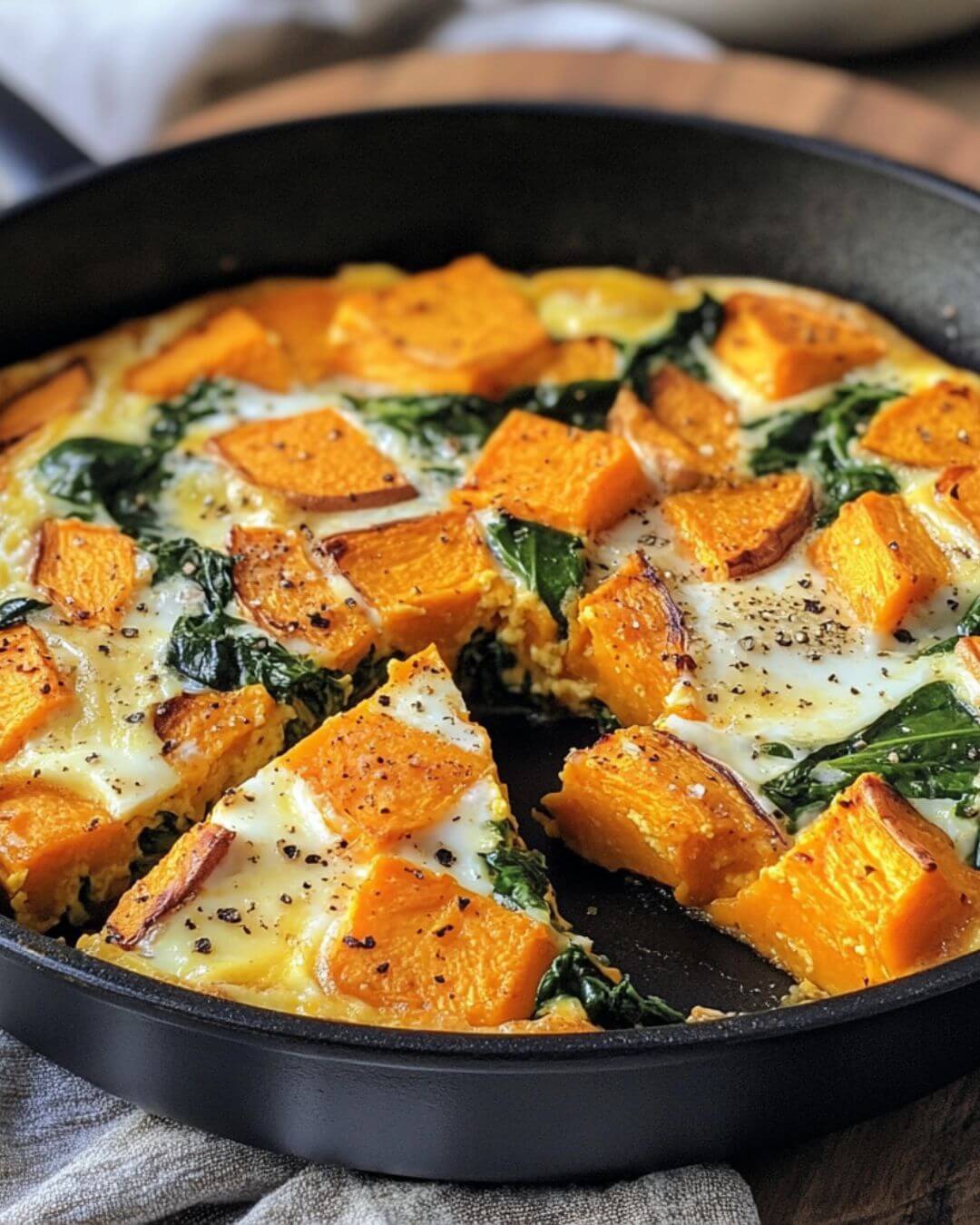 Perfect Sweet Potato & Spinach Frittata